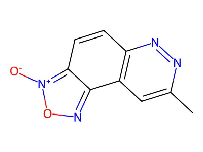 8-Methyl-1,2,5-oxadiazolo[4,3-f]cinnolin-3-oxide structure