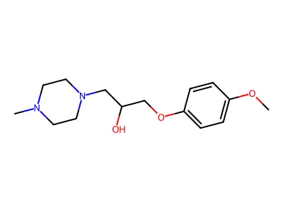 1-(4-Methoxyphenoxy)-3-(4-methylpiperazin-1-yl)propan-2-ol structure