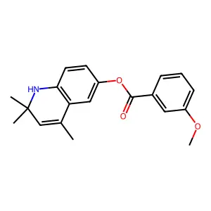 2,2,4-Trimethyl-1,2-dihydro-6-quinolinyl 3-methoxybenzoate structure