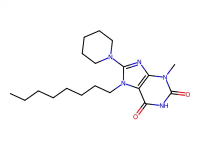 3-Methyl-7-octyl-8-piperidin-1-ylpurine-2,6-dione structure