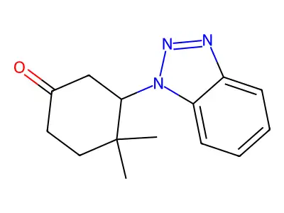 3-(1H-1,2,3-Benzotriazol-1-yl)-4,4-dimethylcyclohexan-1-one structure