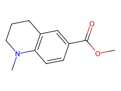 Methyl 1,2,3,4-tetrahydro-1-methyl-6-quinolinecarboxylate structure