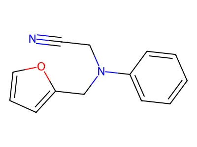 2-[(Furan-2-ylmethyl)(phenyl)amino]acetonitrile structure