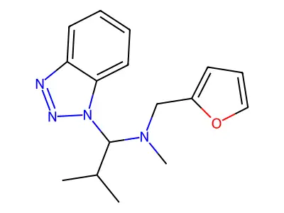[1-(1H-1,2,3-Benzotriazol-1-yl)-2-methylpropyl](furan-2-ylmethyl)methylamine structure