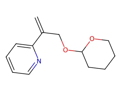 2-[3-(Oxan-2-yloxy)prop-1-en-2-yl]pyridine structure