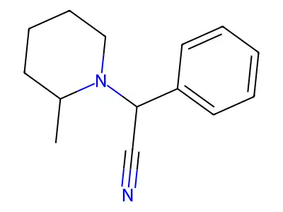 2-(2-Methylpiperidin-1-yl)-2-phenylacetonitrile structure