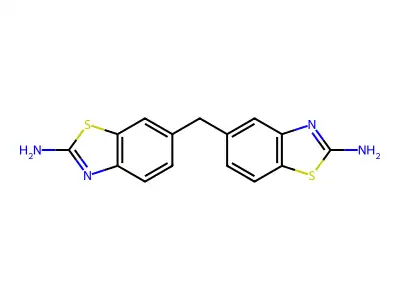 6-[(2-Amino-1,3-benzothiazol-5-yl)methyl]-1,3-benzothiazol-2-amine structure