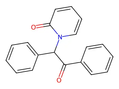 1-(2-Oxo-1,2-diphenylethyl)-1,2-dihydropyridin-2-one structure