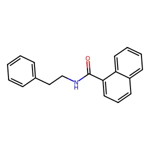 N-(2-phenylethyl)naphthalene-1-carboxamide structure