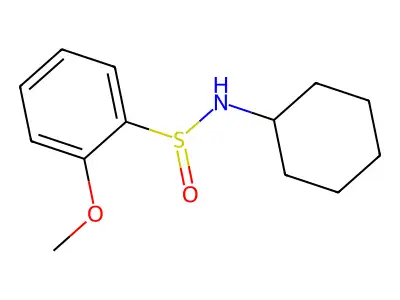 N-cyclohexyl-2-methoxybenzenesulfinamide structure