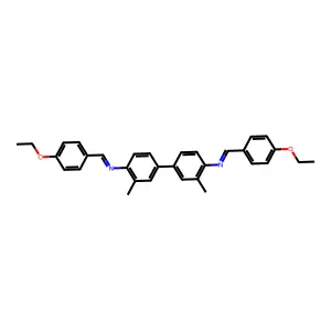 N,N'-bis[(E)-(4-ethoxyphenyl)methylidene]-3,3'-dimethylbiphenyl-4,4'-diamine structure