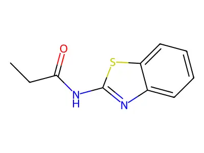 N-(1,3-benzothiazol-2-yl)propanamide structure