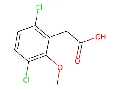 3,6-二氯-2-甲氧基苯乙酸 structure