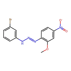 3-bromo-N-[(2-methoxy-4-nitrophenyl)diazenyl]aniline structure