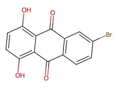6-Bromo-1,4-dihydroxyanthracene-9,10-dione structure