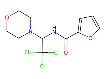 N-(2,2,2-Trichloro-1-(4-morpholinyl)ethyl)-2-furamide structure
