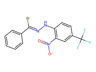 Benzenecarbohydrazonoylbromide, N-[2-nitro-4-(trifluoromethyl)phenyl]- structure