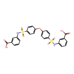 3-(4-{4-[(3-Carboxyphenyl)sulfamoyl]phenoxy}benzenesulfonamido)benzoic acid structure