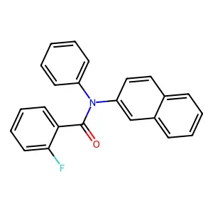2-fluoro-N-(2-naphthyl)-N-phenylbenzamide structure