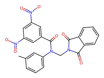N-[(1,3-dioxoisoindol-2-yl)methyl]-N-(3-methylphenyl)-3,5-dinitrobenzamide structure