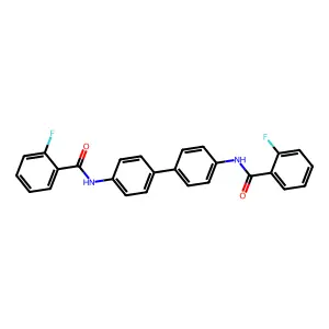 2-fluoro-N-[4-[4-[(2-fluorobenzoyl)amino]phenyl]phenyl]benzamide structure