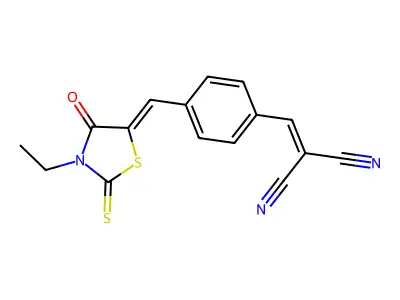 2-[[4-[(Z)-(3-ethyl-4-oxo-2-sulfanylidene-1,3-thiazolidin-5- structure