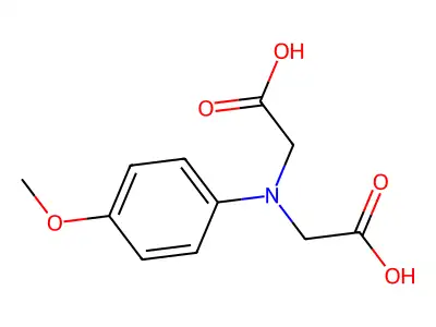 [(Carboxymethyl)-4-methoxyanilino]acetic acid structure