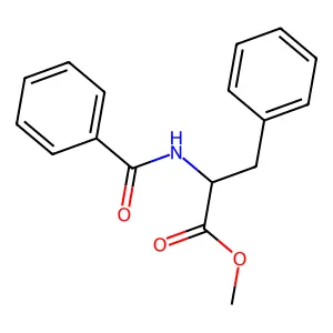 N-benzoyl-phenylalanine methyl ester structure