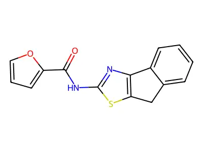 N-(8H-indeno[1,2-d]thiazol-2-yl)furan-2-carboxamide structure