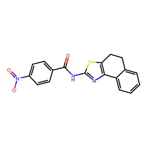 N-(4,5-dihydronaphtho[1,2-d][1,3]thiazol-2-yl)-4-nitrobenzamide structure