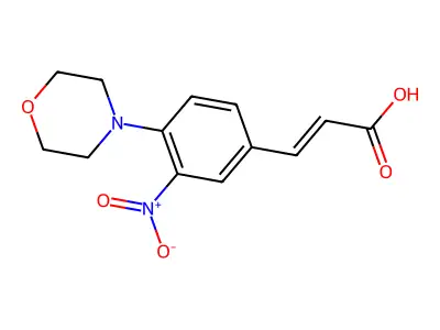 3-[4-(Morpholin-4-yl)-3-nitrophenyl]acrylic acid structure