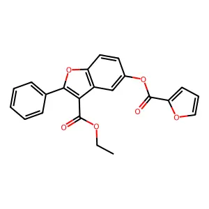 Ethyl 5-(furan-2-carbonyloxy)-2-phenyl-1-benzofuran-3-carboxylate structure