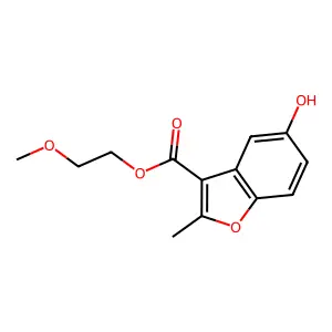 2-Methoxyethyl 5-hydroxy-2-methyl-1-benzofuran-3-carboxylate structure