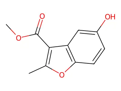 Methyl 5-hydroxy-2-methyl-1-benzofuran-3-carboxylate structure