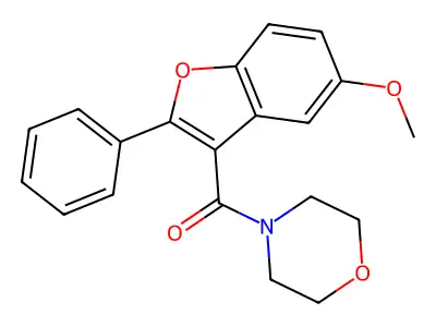 (5-Methoxy-2-phenylbenzofuran-3-yl)(morpholino)methanone structure
