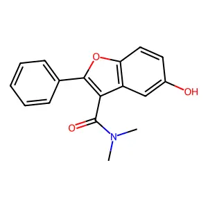 5-hydroxy-N,N-dimethyl-2-phenyl-1-benzofuran-3-carboxamide structure