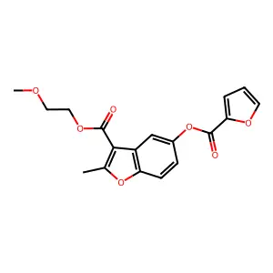2-Methoxyethyl 5-(furan-2-carbonyloxy)-2-methyl-1-benzofuran-3-carboxylate structure