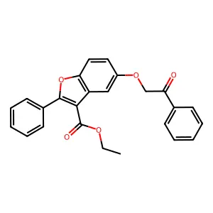 Ethyl 5-(2-oxo-2-phenylethoxy)-2-phenyl-1-benzofuran-3-carboxylate structure