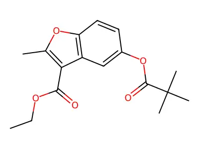Ethyl 5-[(2,2-dimethylpropanoyl)oxy]-2-methyl-1-benzofuran-3-carboxylate structure