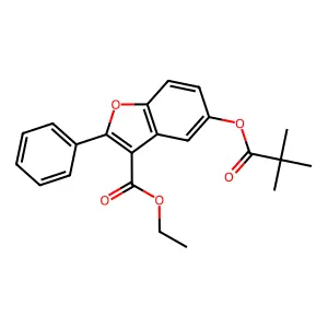 Ethyl 5-[(2,2-dimethylpropanoyl)oxy]-2-phenyl-1-benzofuran-3-carboxylate structure