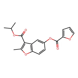 Propan-2-yl 5-(furan-2-carbonyloxy)-2-methyl-1-benzofuran-3-carboxylate structure