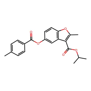 Propan-2-yl 2-methyl-5-(4-methylbenzoyl)oxy-1-benzofuran-3-carboxylate structure