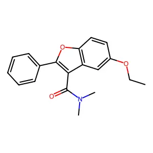 5-ethoxy-N,N-dimethyl-2-phenyl-1-benzofuran-3-carboxamide structure