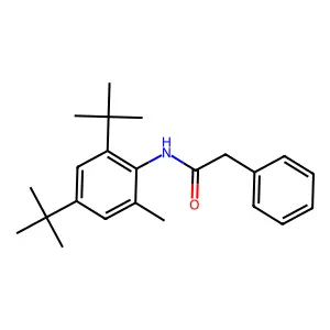 N-(2,4-ditert-butyl-6-methylphenyl)-2-phenylacetamide structure