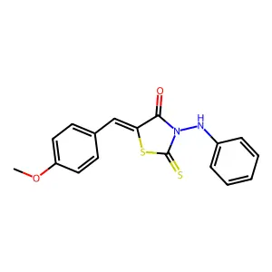 5-[(4-Methoxyphenyl)methylene]-3-(phenylamino)-2-thioxo-1,3-thiazolidin-4-one structure