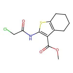 Methyl 2-[(chloroacetyl)amino]-4,5,6,7-tetrahydro-1-benzothiophene-3-carboxylate structure