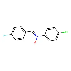 (Z)-4-chloro-N-(4-fluorobenzylidene)aniline oxide structure