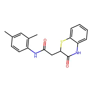N-(2,4-Dimethylphenyl)-2-(3-oxo-3,4-dihydro-2H-1,4-benzothiazin-2-yl)acetamide structure