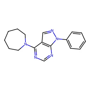 1-{1-phenyl-1H-pyrazolo[3,4-d]pyrimidin-4-yl}azepane structure