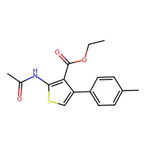 Ethyl 2-acetamido-4-(4-methylphenyl)thiophene-3-carboxylate structure